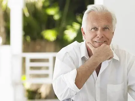 older man smiling