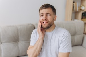 Man with jaw pain