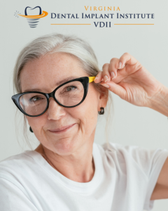 Woman smiling with glasses